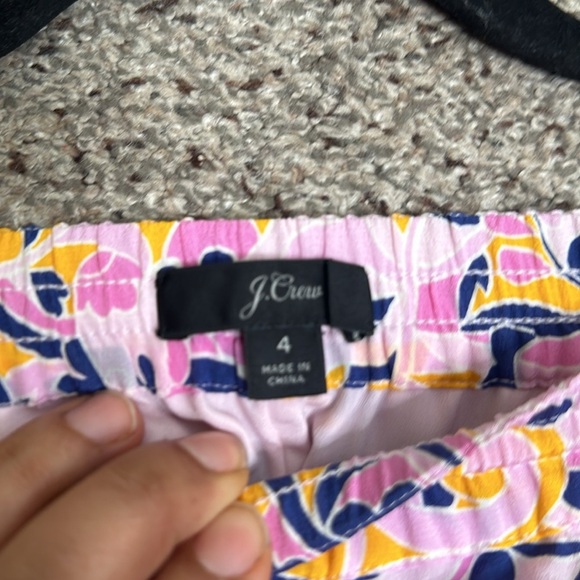 J crew slik pull on  paisley swirl multi color pants size 4 pink blue yellow - Picture 7 of 9